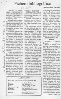 Fichero bibliográfico  [artículo] Carlos René Ibacache.