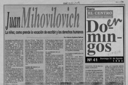 Juan Mihovilovic  [artículo] Orlando Gutiérrez Salinas.