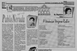 Pablo Neruda  [artículo] Augusto Castro.
