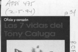 Las siete vidas del tony Caluga  [artículo] M. R.