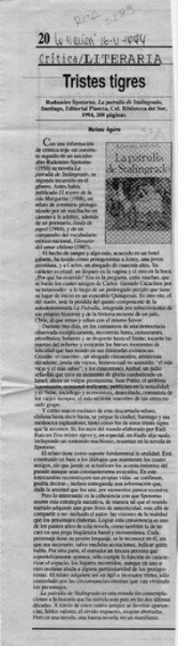 Tristes tigres  [artículo] Mariano Aguirre.