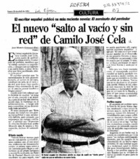El nuevo "salto al vacío y sin red" de Camilo José Cela  [artículo] Juan Manuel González.