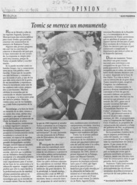 Tomic se merece un monumento