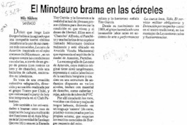 El Minotaruro brama en la cárceles  [artículo] Willy Nikoforos.