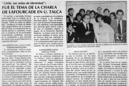 "Chile, sus señas de identidad" fue el tema de la charla de Lafourcade en U. Talca