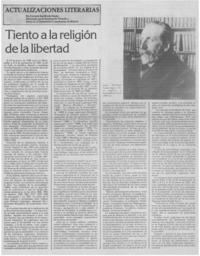Tiento a la religión de la libertad