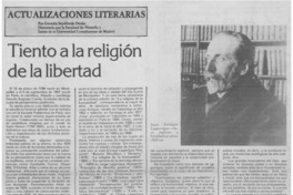 Tiento a la religión de la libertad