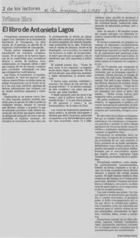 El libro de Antonieta Lagos