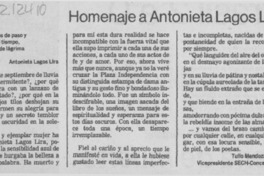 Homenaje a Antonieta Lagos Lira