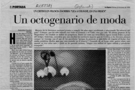 Un octogenario de moda  [artículo] Alejandra Gajardo.