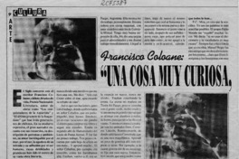 "Una cosa muy curiosa, que tengo que contarte"  [artículo] Fernando Quilodrán.