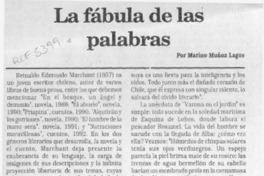 La fábula de las palabras  [artículo] Marino Muñoz Lagos.