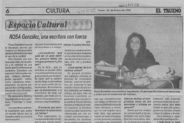 Rosa González, una escritora con fuerza  [artículo] Héctor Fuentes Berríos.