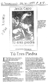 Tú eres piedra  [artículo].