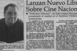 Lanzan nuevo libro sobre cine nacional  [artículo].