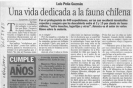 Una vida dedicada a la fauna chilena  [artículo] Alejandra Gajardo.