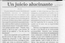 Un juicio alucinante  [artículo] Marino Muñoz Lagos.