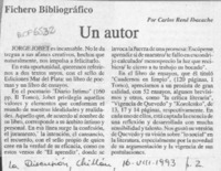 Un autor  [artículo] Carlos René Ibacache.