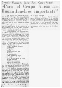"Para el grupo Ancoa Emma Jauch es importante"  [artículo].
