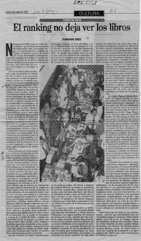 El ranking no deja ver los libros  [artículo] Fernando Jerez.