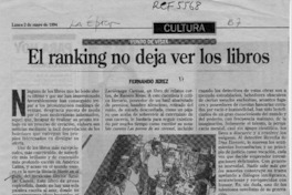 El ranking no deja ver los libros  [artículo] Fernando Jerez.