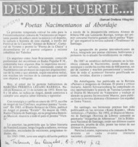 Poetas nacimentanos al abordaje  [artículo] Samuel Orellana Vilagrán.