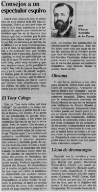 Consejos a un espectador esquivo