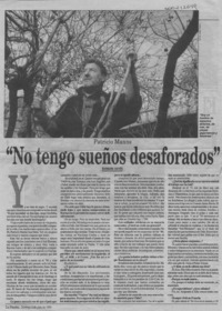 "No tengo sueños desaforados"  [artículo] Bárbara Hayes.