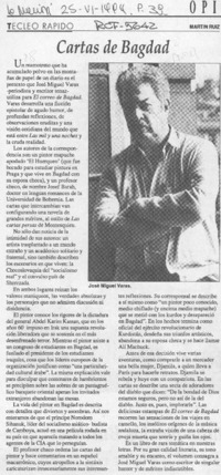 Cartas de Bagdad  [artículo] Martin Ruiz.