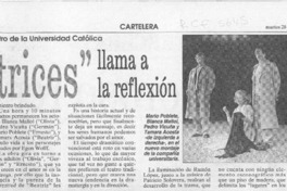 "Cicatrices" llama a la reflexión  [artículo] Juan Carlos Maya.