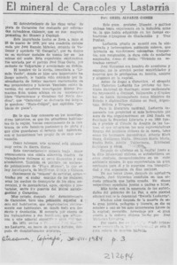 El mineral de Caracoles y Lastarria