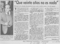 "Que veinte años no es nada"