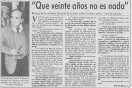 "Que veinte años no es nada"