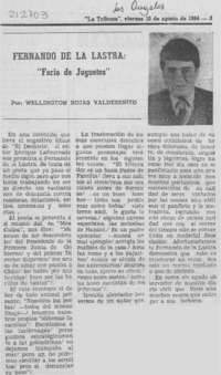 Fernando de la Lastra, "Feria de juguetes"