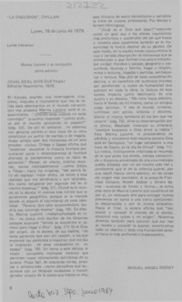 "Cuál es el Dios que pasa?"