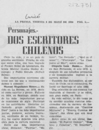 Dos escritores chilenos