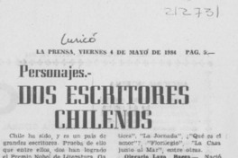 Dos escritores chilenos