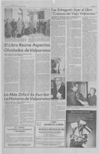 Fue entregado ayer el libro "Crónicas del viejo Valparaíso"