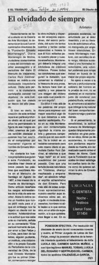 El olvidado de siempre  [artículo] Aristarco.