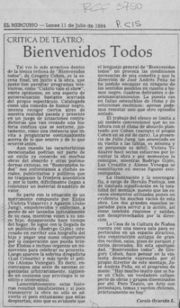 Bienvenidos todos  [artículo] Carola Oyarzún L.