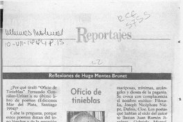 Oficio de tinieblas  [artículo] Hugo Montes.