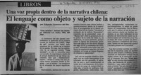 El lenguaje como objeto y sujeto de la narración  [artículo] Eduardo Guerrero del Río.