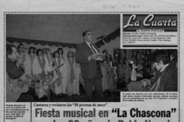 Fiesta musical en "La Chascona" por los 90 años de Pablo Neruda  [artículo].
