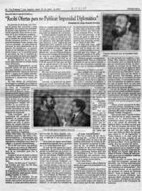 "Recibí ofertas para no publicar "Impunidad Diplomática"  [artículo] Jorge Abasolo Aravena.