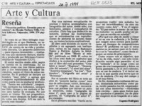 Reseña  [artículo] Eugenio Rodríguez.