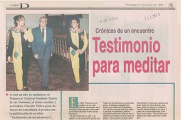 Testimonio para meditar