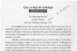 Con un dejo de nostalgia  [artículo] Marcelo Novoa.
