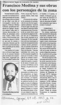 Francisco Medina y sus obras con los personajes de la zona  [artículo].