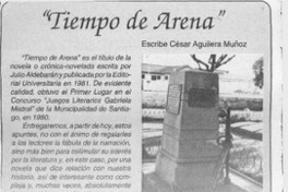 "Tiempo de arena"  [artículo] César Aguilera Muñoz.
