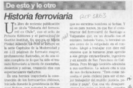Historia ferroviaria  [artículo] Tit Castillo.